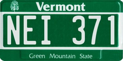 VT license plate NEI371