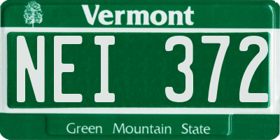 VT license plate NEI372