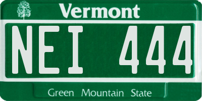 VT license plate NEI444