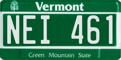 VT license plate NEI461