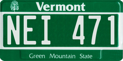 VT license plate NEI471