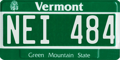 VT license plate NEI484