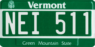 VT license plate NEI511