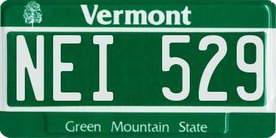 VT license plate NEI529