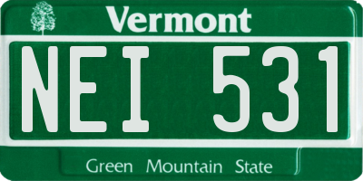 VT license plate NEI531