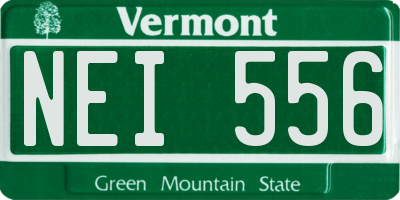 VT license plate NEI556