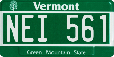 VT license plate NEI561