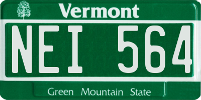 VT license plate NEI564