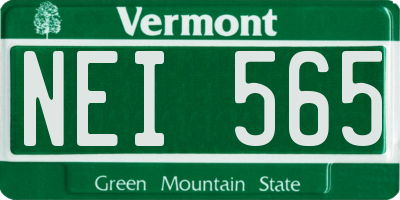 VT license plate NEI565