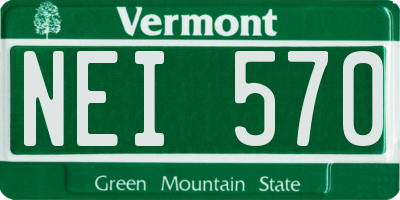 VT license plate NEI570
