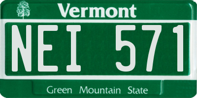 VT license plate NEI571