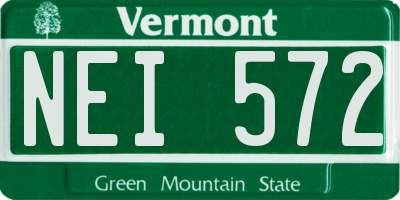 VT license plate NEI572