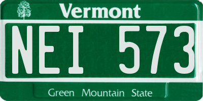 VT license plate NEI573