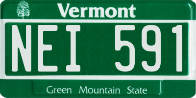 VT license plate NEI591