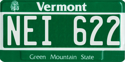 VT license plate NEI622