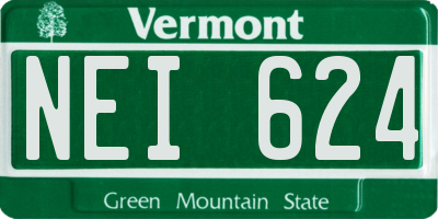 VT license plate NEI624