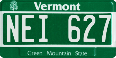 VT license plate NEI627