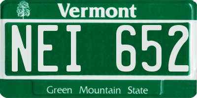 VT license plate NEI652