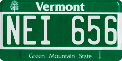VT license plate NEI656