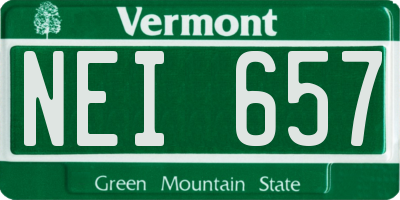 VT license plate NEI657