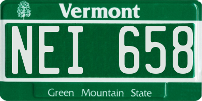 VT license plate NEI658