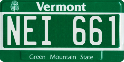 VT license plate NEI661