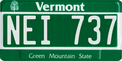 VT license plate NEI737
