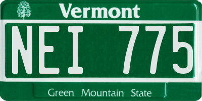 VT license plate NEI775