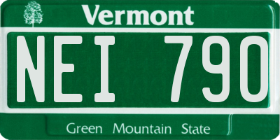 VT license plate NEI790