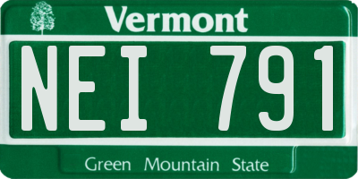 VT license plate NEI791