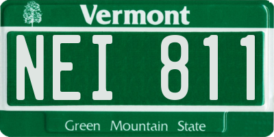 VT license plate NEI811