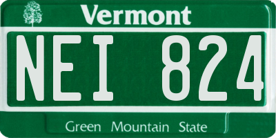 VT license plate NEI824
