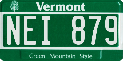 VT license plate NEI879