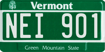 VT license plate NEI901