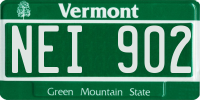 VT license plate NEI902
