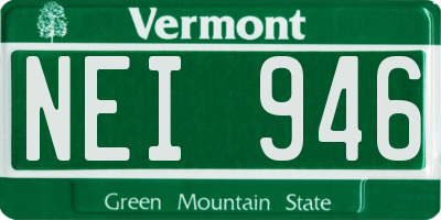 VT license plate NEI946