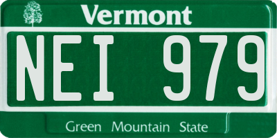 VT license plate NEI979