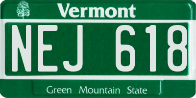 VT license plate NEJ618