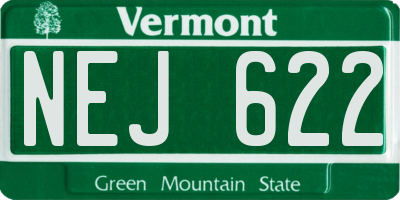 VT license plate NEJ622
