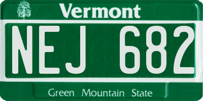 VT license plate NEJ682