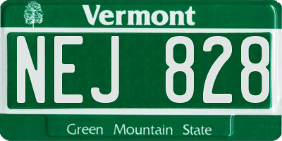 VT license plate NEJ828