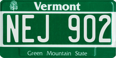 VT license plate NEJ902