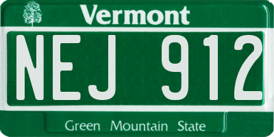 VT license plate NEJ912