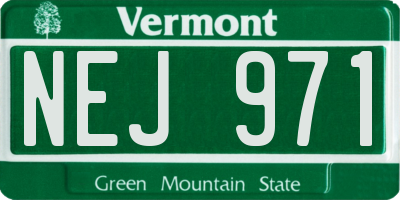 VT license plate NEJ971
