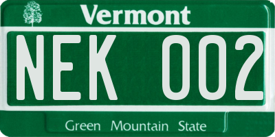VT license plate NEK002