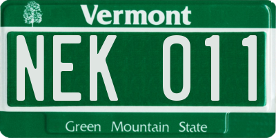 VT license plate NEK011