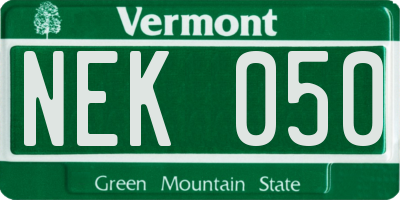 VT license plate NEK050