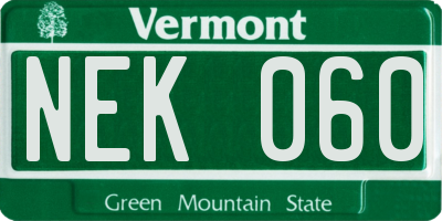 VT license plate NEK060