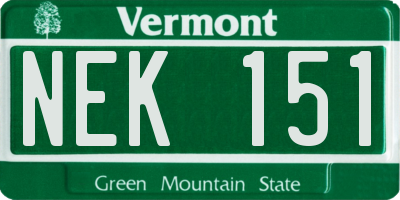 VT license plate NEK151