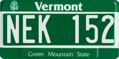 VT license plate NEK152